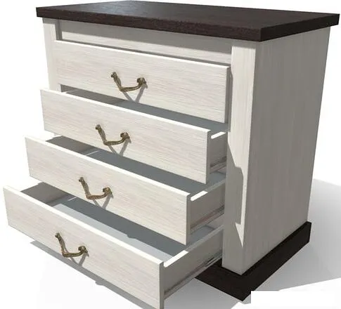 Комод Интерлиния ТР-4Ш (вудлайн кремовый-дуб венге)