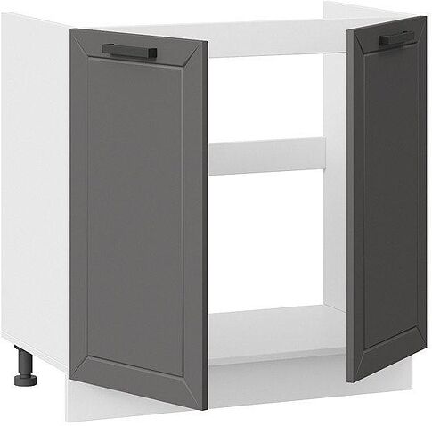 Шкаф напольный Трия Лорас 1Н8М (белый/холст вулкан)