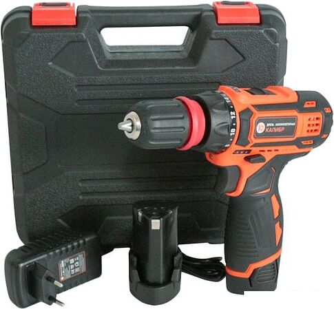Дрель-шуруповерт Калибр ДА-12-2 (с 2-мя АКБ, кейс)