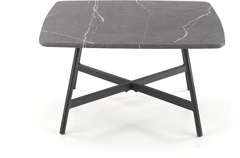 Журнальный столик Halmar Ferrara 75x41 (серый мрамор/черный)