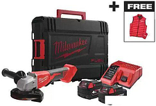 Угловая шлифмашина Milwaukee BLSAG125XPDMC-402X 4933499460 (с 2-мя АКБ, кейс)