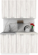 Готовая кухня ЭлиГард Lion 1.4 (сосна каньон/королевский опал)