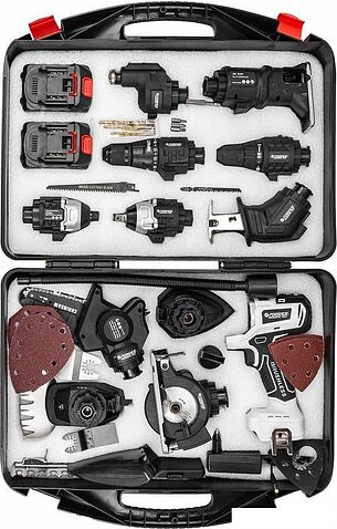 Набор электроинструментов FORSAGE F-JCB-18MT-B (с 2-мя АКБ, кейс)
