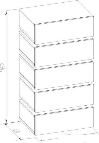 Комод Глазов Nature 6 (дуб табачный craft/черный)