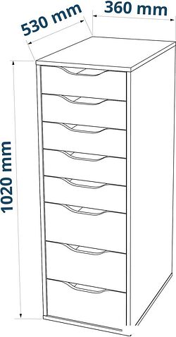 Комод Mio Tesoro Ингар 8 (серый/бирюзовый)
