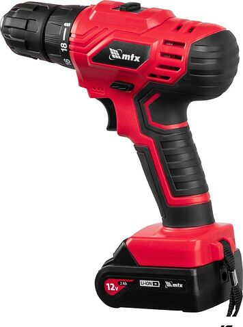 Дрель-шуруповерт MTX MCDL-12-02 (с 2-мя АКБ, кейс)