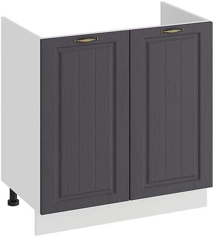 Шкаф напольный Трия Лина 1Н8М (белый/графит)