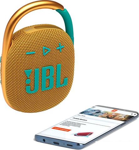 Беспроводная колонка JBL Clip 4 (желтый)