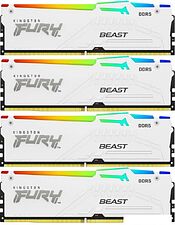 Оперативная память Kingston FURY Beast RGB 4x32ГБ DDR5 5200 МГц KF552C40BWAK4-128 Оперативная память Kingston FURY Beast RGB 4x32ГБ DDR5 5200 МГц KF552C40BWAK4-128