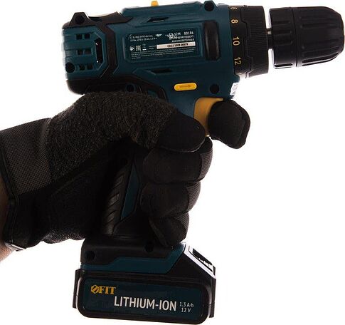 Дрель-шуруповерт FIT 80186 (с 1-им АКБ)