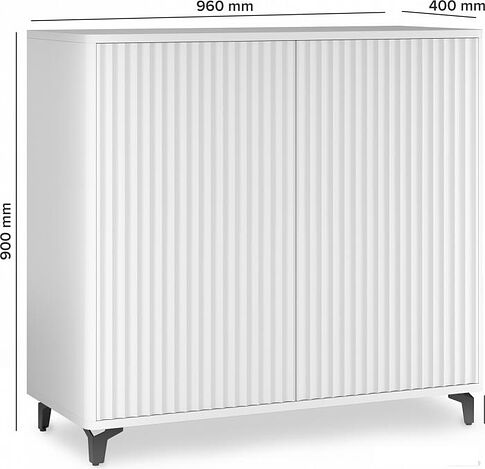 Тумба Shtabe Royal 5061 эко (белый/белый/черный)