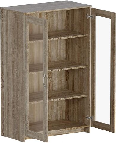 Тумба Mio Tesoro Сириус 2 двери со стеклом 78x123 2.02.03.390.3 (дуб сонома)