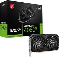 Видеокарта MSI GeForce RTX 4060 Ti Ventus 2X BLACK 8G OC Видеокарта MSI GeForce RTX 4060 Ti Ventus 2X BLACK 8G OC