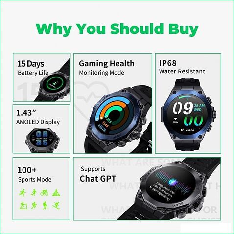 Умные часы Black Shark S1 Pro (черный/серый)