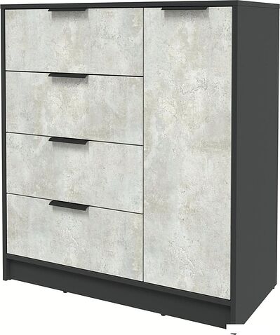 Тумба Интерлиния Концепт КТ-Т90 (бетон лайт/антрацит)