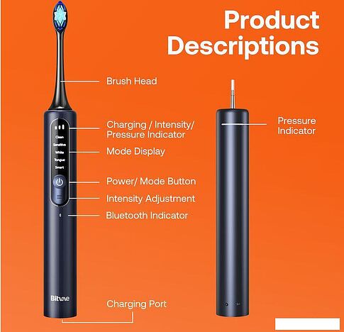 Электрическая зубная щетка Bitvae Smart S3 (темно-синий)