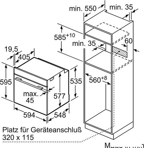 Электрический духовой шкаф Bosch Serie 8 HBG7341B1