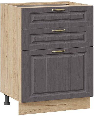 Шкаф напольный Трия Лина 1Н6Я3 (дуб крафт золотой/графит)