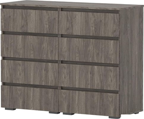 Комод Кортекс-мебель Бари 120 8ш (орех элия/орех элия/орех элия)