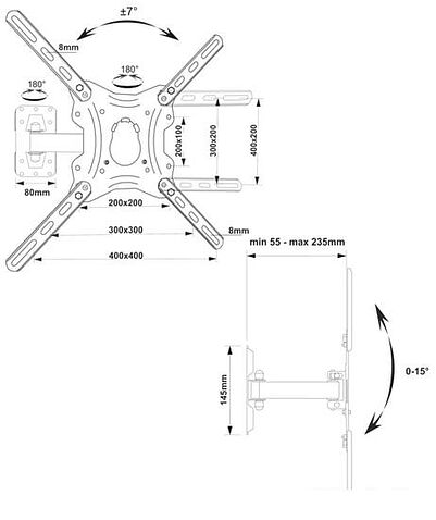 Кронштейн Electric Light КБ-01-85 (черный)