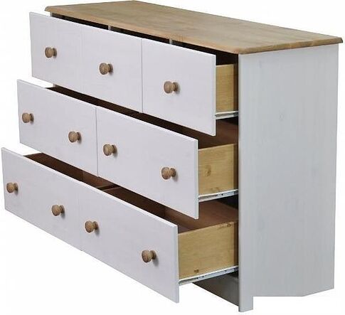 Комод Диприз Ром 7 ящиков Д 20032.1 (белый воск/антик)