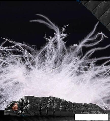 Спальный мешок Naturehike CWZ400 NH19W400-Z M (левая молния, черный)