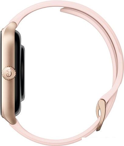 Умные часы Amazfit GTS 4 (золотистый, с розовым ремешком из фторэластомера)