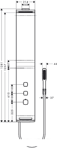 Душевая панель Hansgrohe Raindance Lift (27008400)