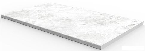 Готовая кухня Интермебель Бостон-6 2.1 (акация белая/акация графит/мрамор лацио белый)