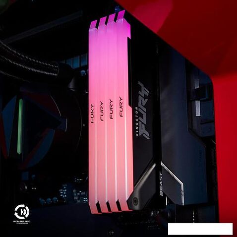 Оперативная память Kingston FURY Beast RGB 4x8ГБ DDR4 3600 МГц KF436C17BB2AK4/32