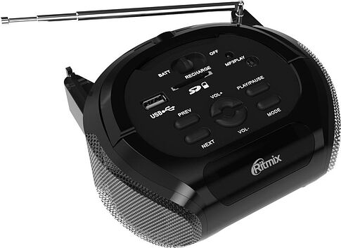 Магнитола Ritmix RBB-100BT (черный)