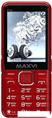 Кнопочный телефон Maxvi P110 (красный)