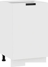 Шкаф напольный Трия Гренада с одной дверью 1Н5 (белый/холст белый)