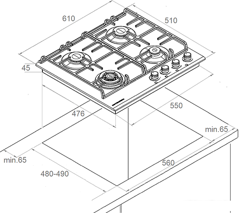 Варочная панель KUPPERSBERG FS 601 C Bronze