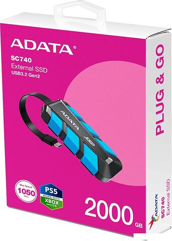 Внешний накопитель ADATA SC740 2TB SC740-2000G-CBU