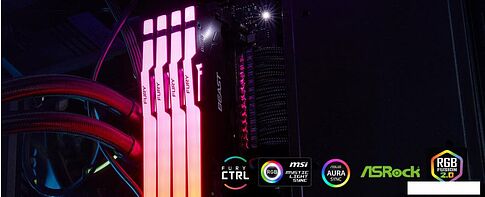 Оперативная память Kingston FURY Beast RGB 16ГБ DDR5 6000 МГц KF560C36BBE2A-16