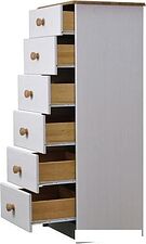 Комод Диприз Ром 6 ящиков Д 20035.1 (белый воск/антик)