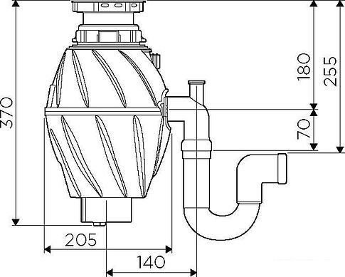Измельчитель пищевых отходов Omoikiri Nagare 500