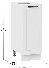 Шкаф напольный Трия Лорас 1Н3 (белый/холст белый) Шкаф напольный Трия Лорас 1Н3 (белый/холст белый)