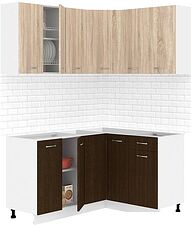 Готовая кухня Кортекс-мебель Корнелия Лира 1.5x1.3 без столешницы (дуб сонома/венге) Готовая кухня Кортекс-мебель Корнелия Лира 1.5x1.3 без столешницы (дуб сонома/венге)