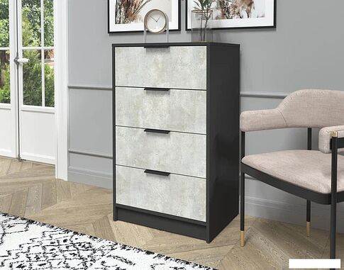 Комод Интерлиния Концепт КТ-К60 (бетон лайт/антрацит)