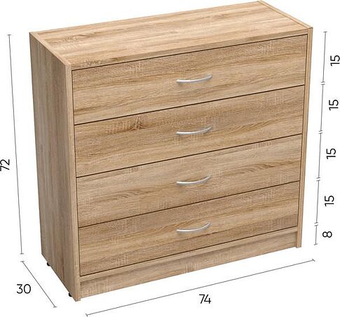 Комод Involux Престон 226T001 (дуб сонома)