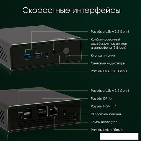 Компактный компьютер Digma Pro Minimax U1 DPP3-8CXN01