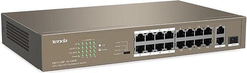 Неуправляемый коммутатор Tenda TEF1118P-16-150W