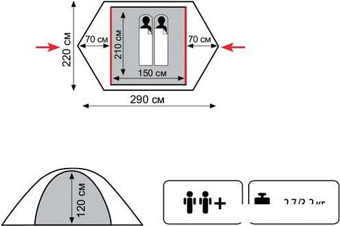 Палатка TRAMP Lite Tourist 2
