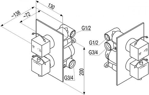 Верхний душ Armatura Сassini 842-811-00