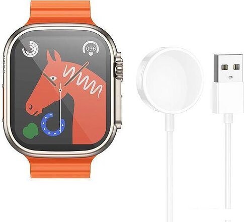 Умные часы Hoco Y12 Ultra (титановое золото)