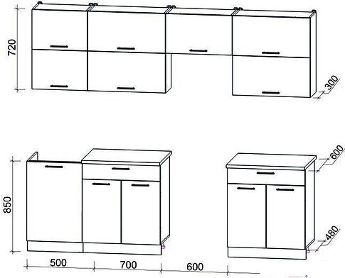 Кухня Интерлиния Мила Gloss 60-25 (бордовый/черный глянец)