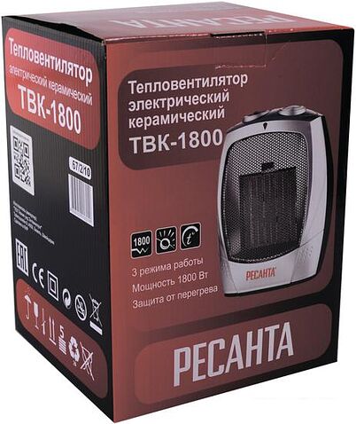 Тепловентилятор Ресанта ТВК-1800