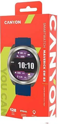 Умные часы Canyon Otto SW-83 (серебристый/синий)